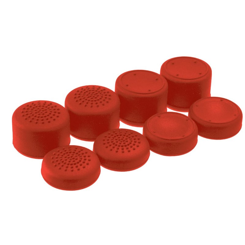 Foamy Lizard AceShot Thumb Grips (8pc) for Xbox One (Series X, S) & Steamdeck by Foamy Lizard â€“ Sweat Free 100% Silicone Precision Raised Antislip Rubber Analog Stick Grips for Xbox One Controller (8 Grips) RED - Image 1